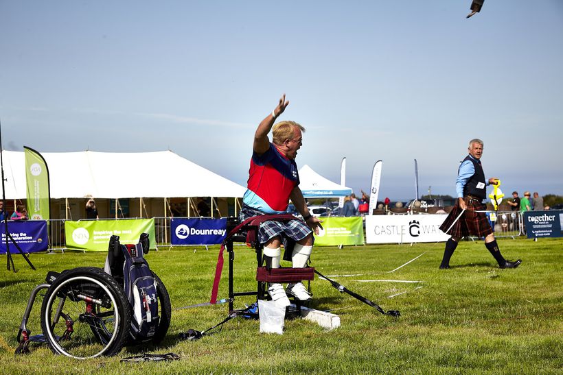 David set a seated world record in the shot put of 23ft 6 inches