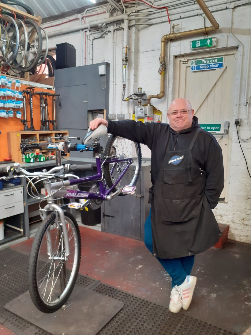 Karl Tearney chose to rebuild a child's bike so the charity coul